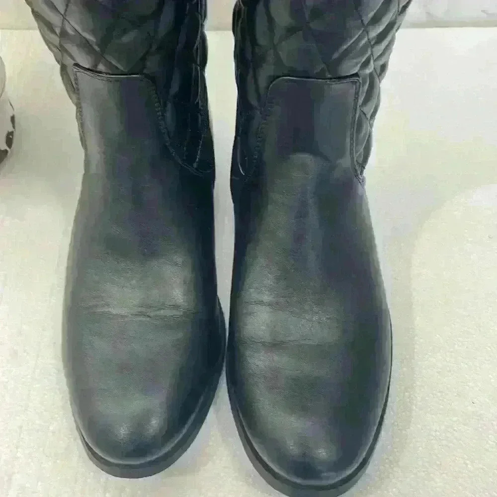 Bass Quincy Size 7.5” Women’s Black Quilted16”tall, Excellent Condition - Picture 3 of 11